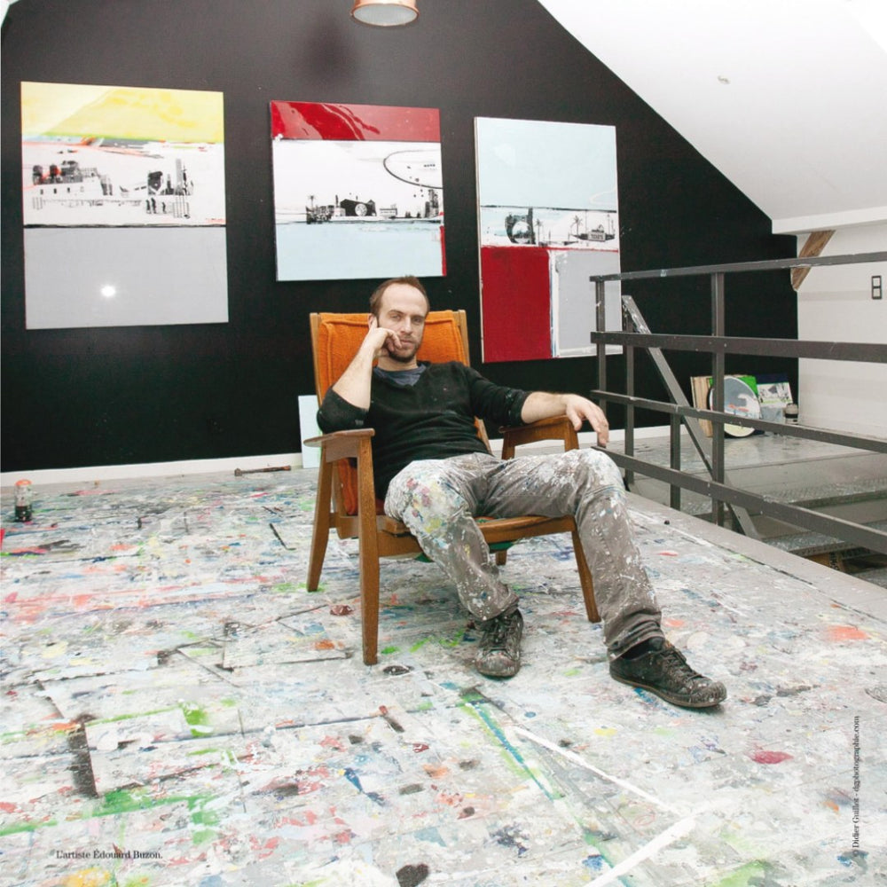 Edouard Buzon dans son atelier
